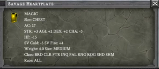 SAVAGE HEARTPLATE item card